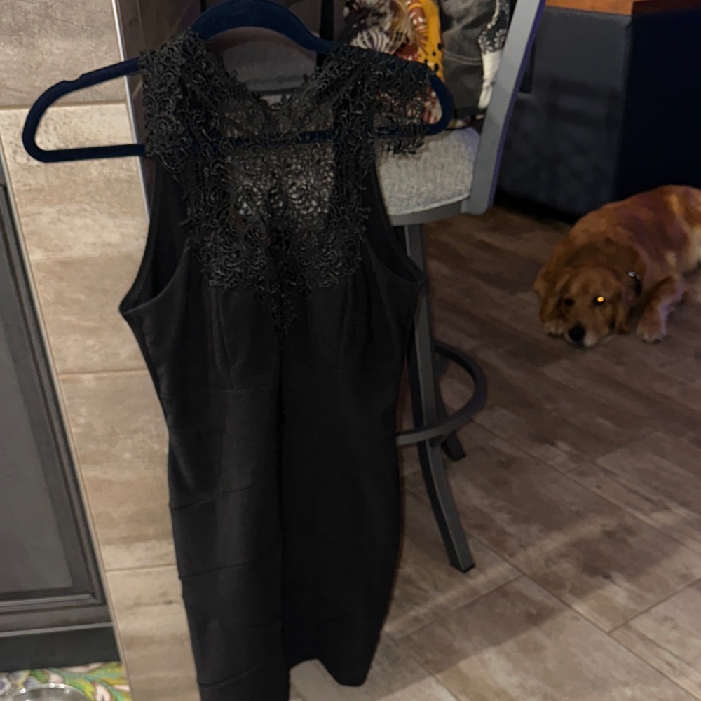 Honey and Rosie Black Textured Dress